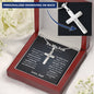 To My Son From Dad, Son Gifts From Dad, Father and Son Necklace, Birthday Gift For My Son Graduation Christmas Faith Cross Necklace Present