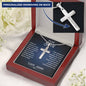 To My Son Personalized Cross Necklace From Mom, With Message Card And Gift Box, Necklaces For Birthday, Anniversary, Christmas Gift