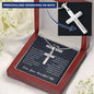 To My Husband - The perfect anniversary or birthday gift: an engraved men's cross necklace, symbolizing love, strength, and faith