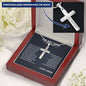 To My Son" Cross Jewelry Necklace from Mother - A Heartfelt Gift for Birthday or Graduation, Symbolizing Love, Strength, and Wisdom