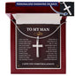 To My Man Cross Necklace