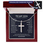 To My Son Personalized Cross Necklace