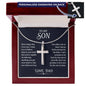 To My Son Personalized Cross Necklace From Dad, Son Gift From Dad, Father And Son Necklace, Christmas Birthday Graduation Jewelry For Son