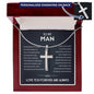 To My Man Personalized Cross Necklace, Man Necklace, Birthday Gift, Anniversary Gift, Christmas Gift