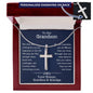 To Our Grandson Gift from Grandma and Grandpa, To Our Grandson Necklace, Personalized Cross Necklace