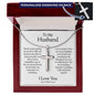 To My Husband Personalized Cross Necklace