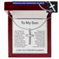 To My Son Personalized Cross Necklace, Son Gifts From Mom and Dad, Mother and Son Necklace, Birthday Gift For My Son Graduation Christmas