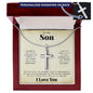 To My Son Necklace, Gifts For Men, Cuban Chain Link Necklace For Him, Gift To Son From Mom, Gifts To Son From Dad, To My Son Christmas Gift