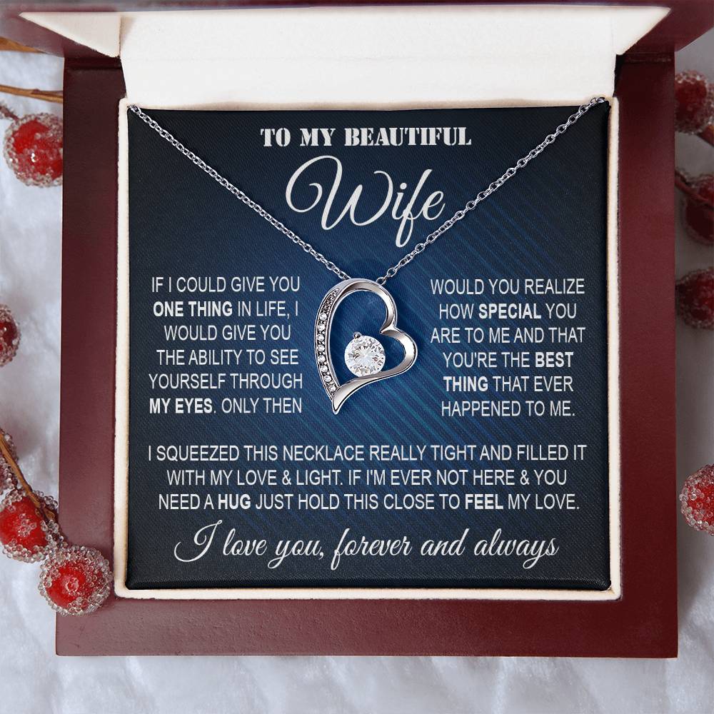 To My Wife Necklace From Husband Forever Love Necklace