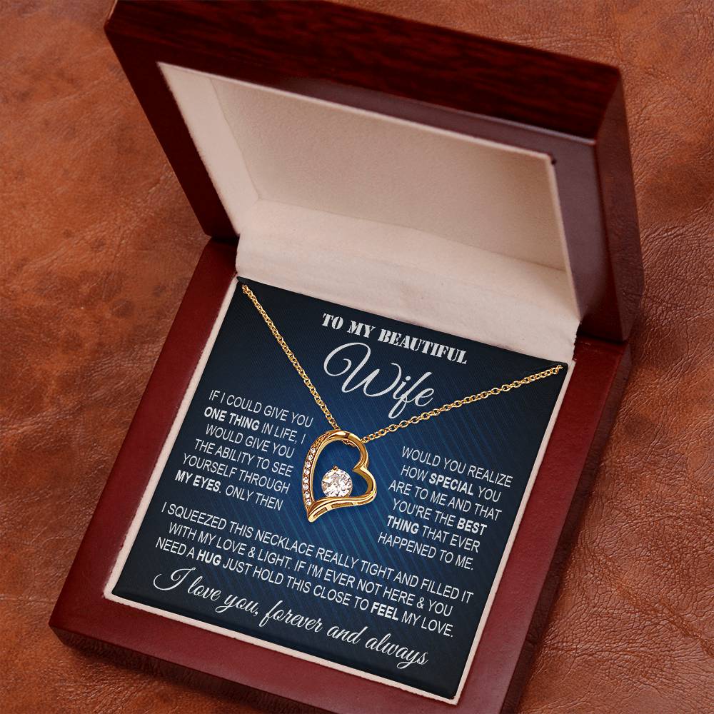 To My Wife Necklace From Husband Forever Love Necklace