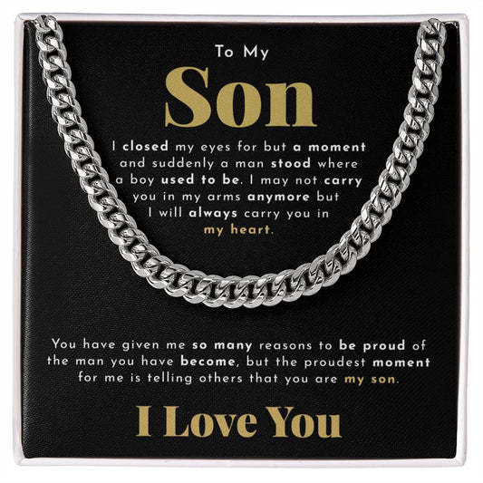 To My Son, Graduation Gift from Mom & Dad, Son Graduation, Necklace Gift for Son, Chain Necklace, Graduation Gifts Ideas for Son