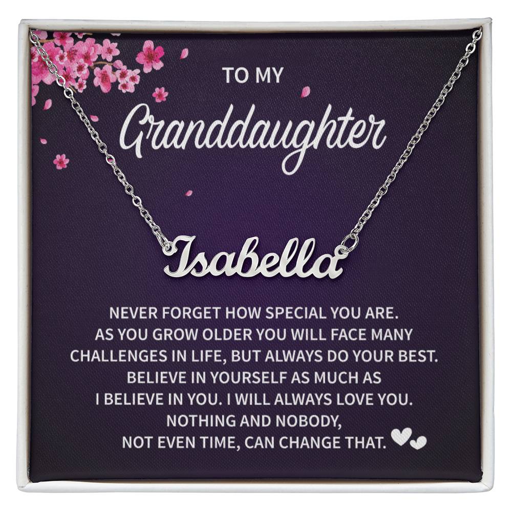 To My Granddaughter cherry Bloom background