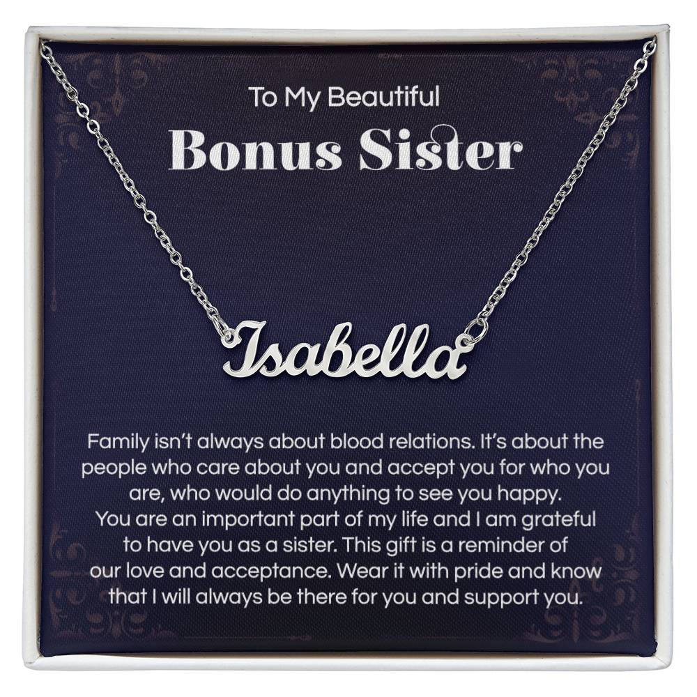Sister Gifts, Sterling Silver Interlocking 2 Hearts Necklace for Sister in Law, Sister in Law Birthday Gift for Bonus Sister, Unbiological Sister Gifts, Christmas Jewelry