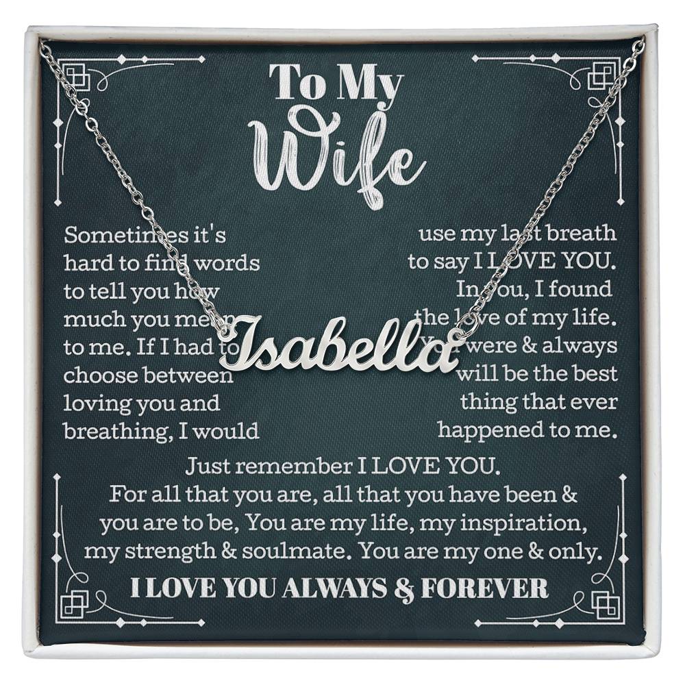 wife best name necklace