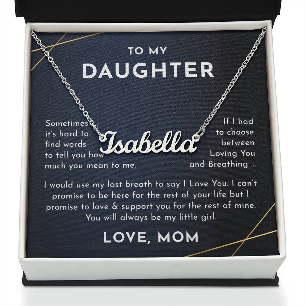 daughter mom name necklace