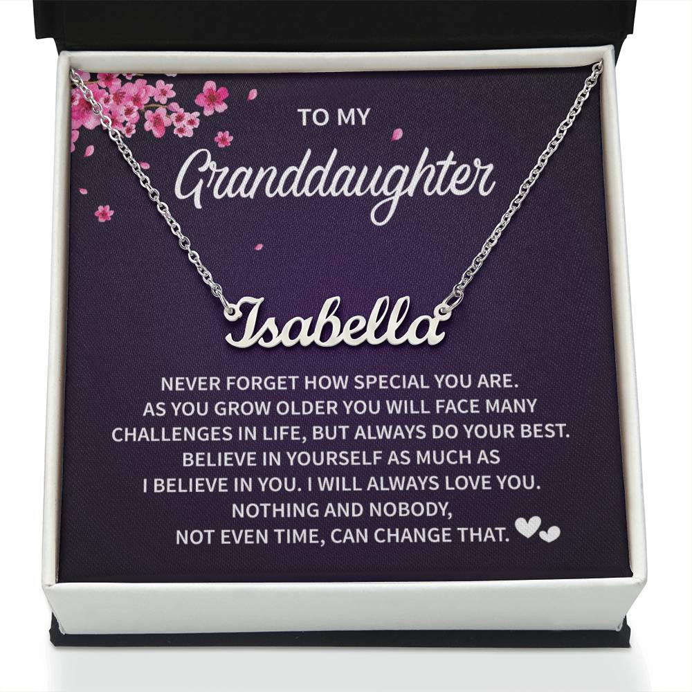 To My Granddaughter cherry Bloom background