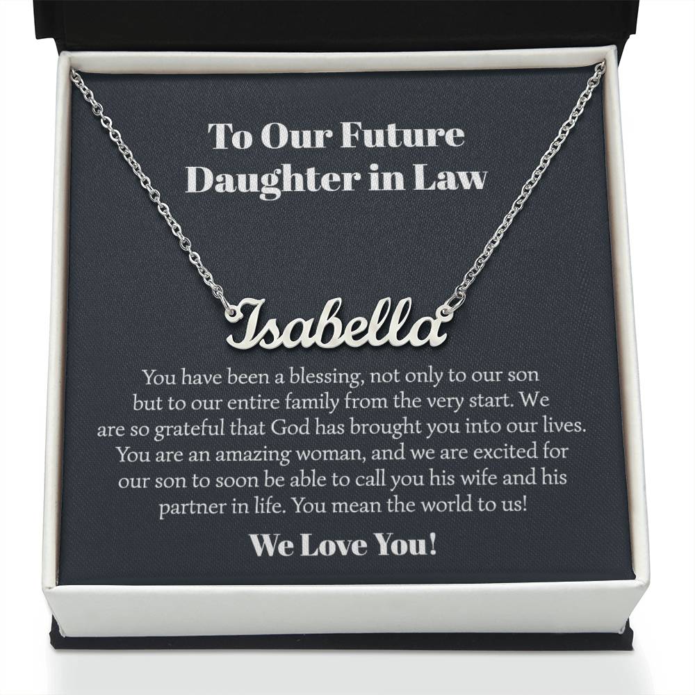 To Our Future Daughter in Law Personalized Name Necklace