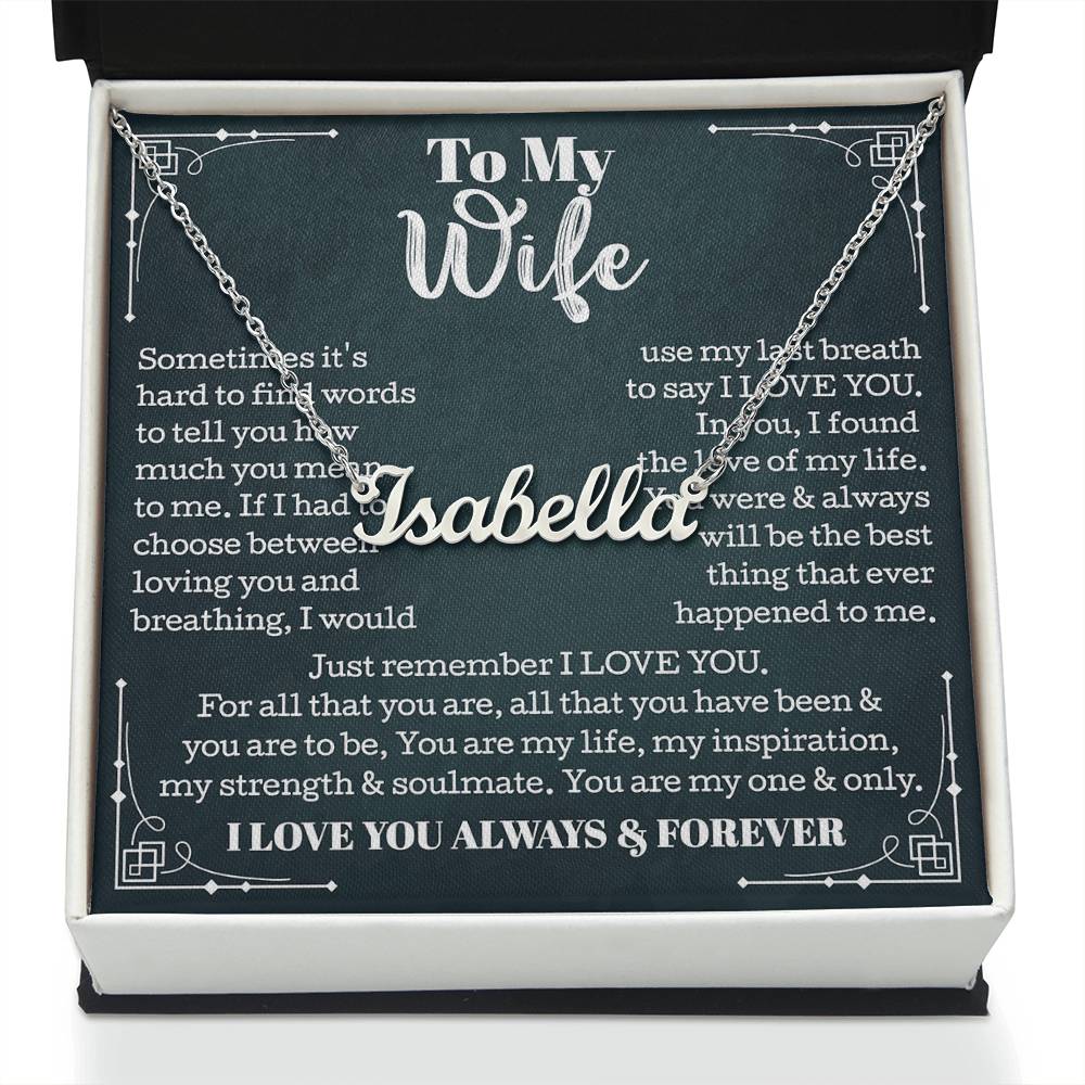 wife best name necklace