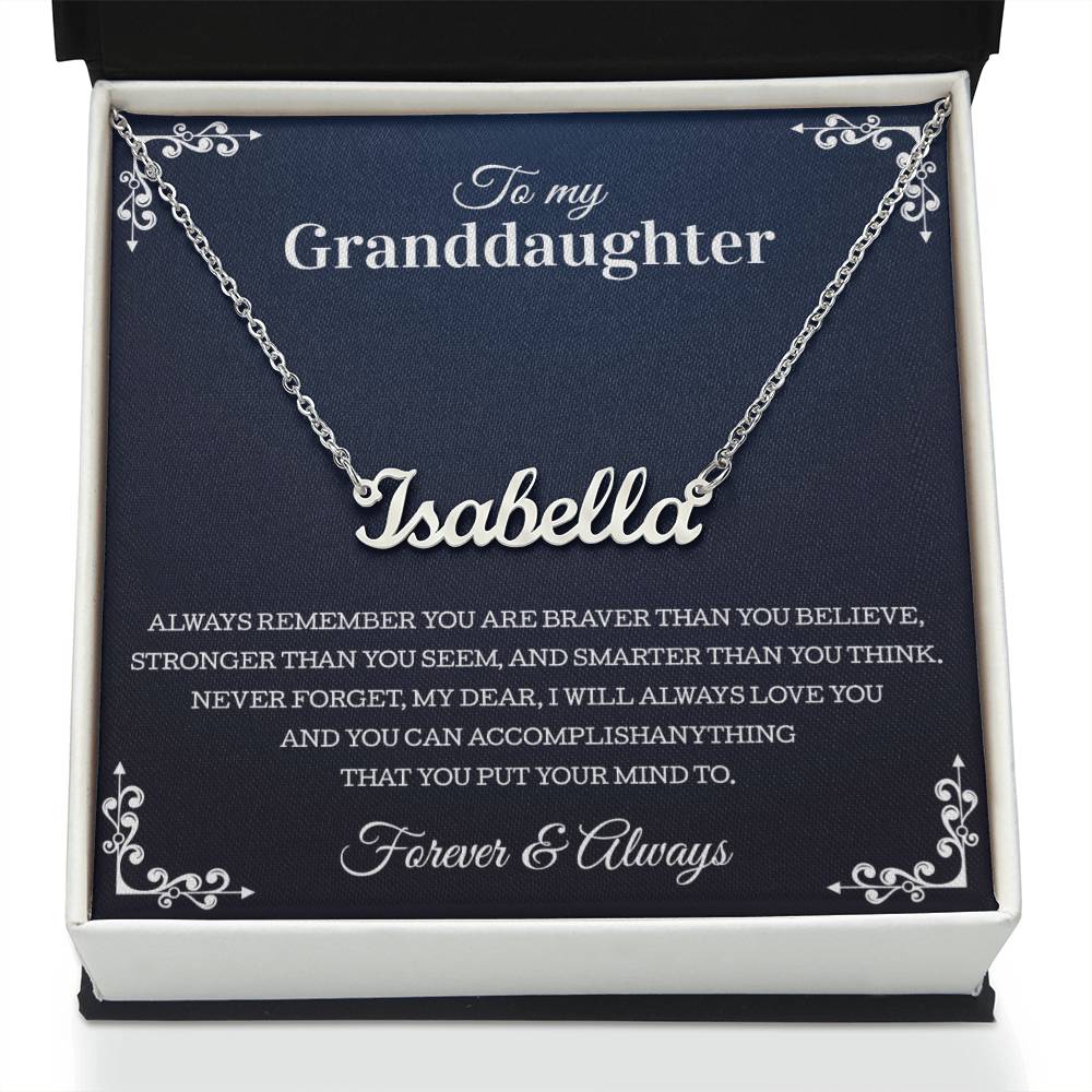 To My Granddaughter Personalized Necklace Perfect Heartfelt Birthday, Graduation Or Holiday Gift For Your Granddaughter