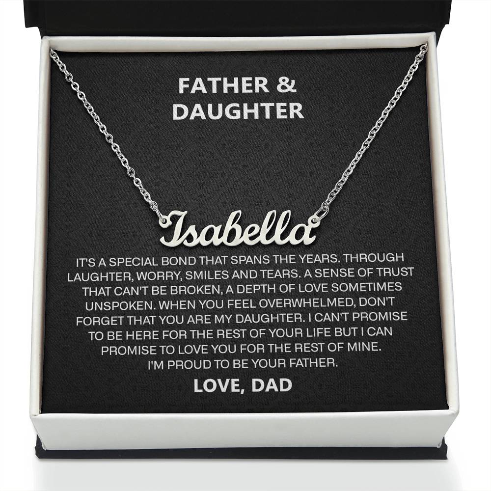 To My Daughter Necklace From Dad , Father Daughter Gifts From Dad, Birthday Gift For Daughter Adult, Father Daughter Necklace