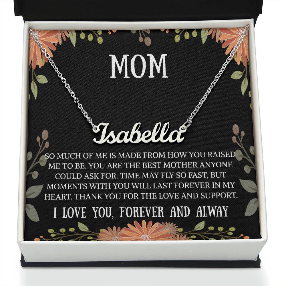 To My Mom Necklace Gift, Mom Birthday Gift from Son, Mom Mothers Day Gift from Daughter, To My Mom Love Name Necklace for Mom, Mom Gift