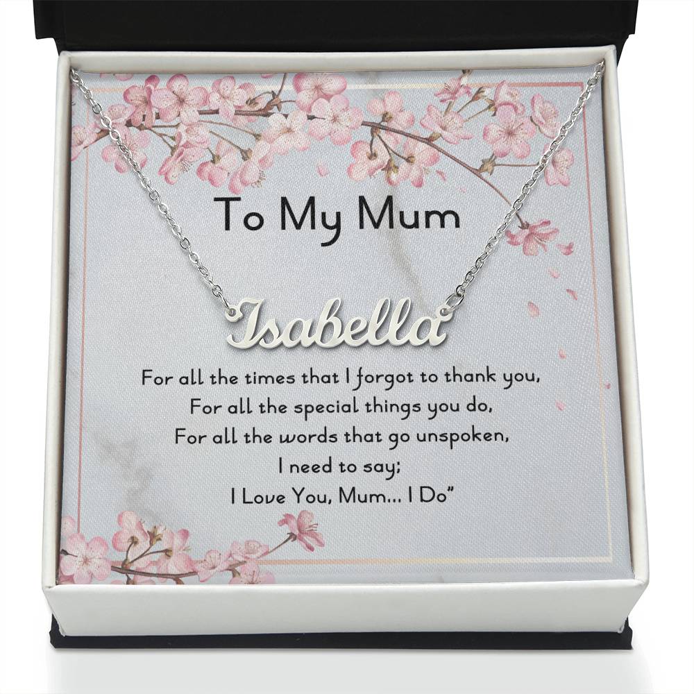 To My Mum Personalized Name Necklace, To My Mom Necklace, Mom Gift, Mom Necklace, Mom Birthday Gift, To Mum Gift, For Her, To My Mom