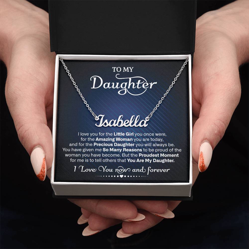 To My Daughter | Proudest Moment | Personalized Name Necklace