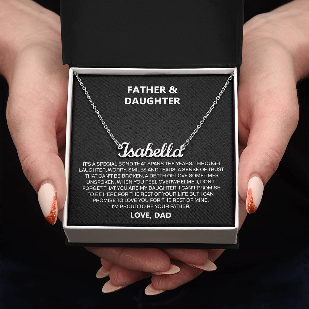 To My Daughter Necklace From Dad , Father Daughter Gifts From Dad, Birthday Gift For Daughter Adult, Father Daughter Necklace