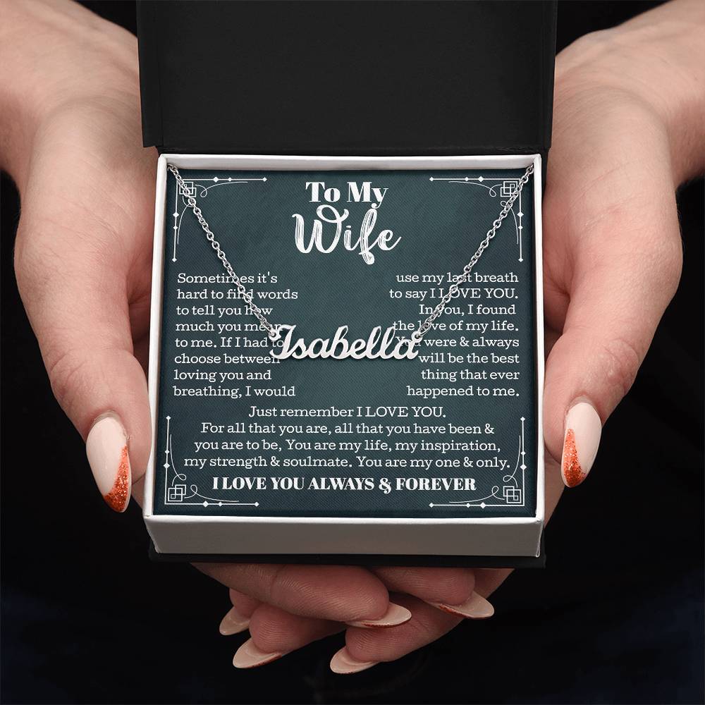 wife best name necklace