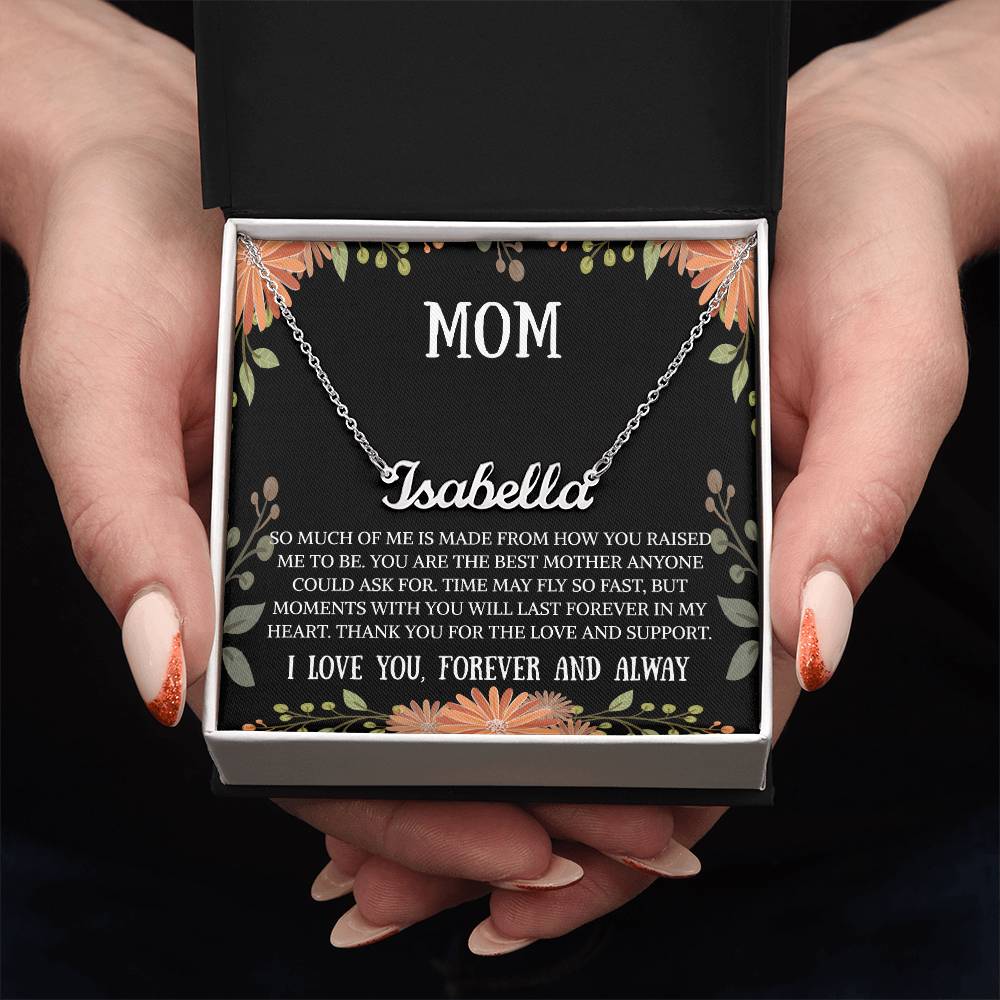 To My Mom Necklace Gift, Mom Birthday Gift from Son, Mom Mothers Day Gift from Daughter, To My Mom Love Name Necklace for Mom, Mom Gift
