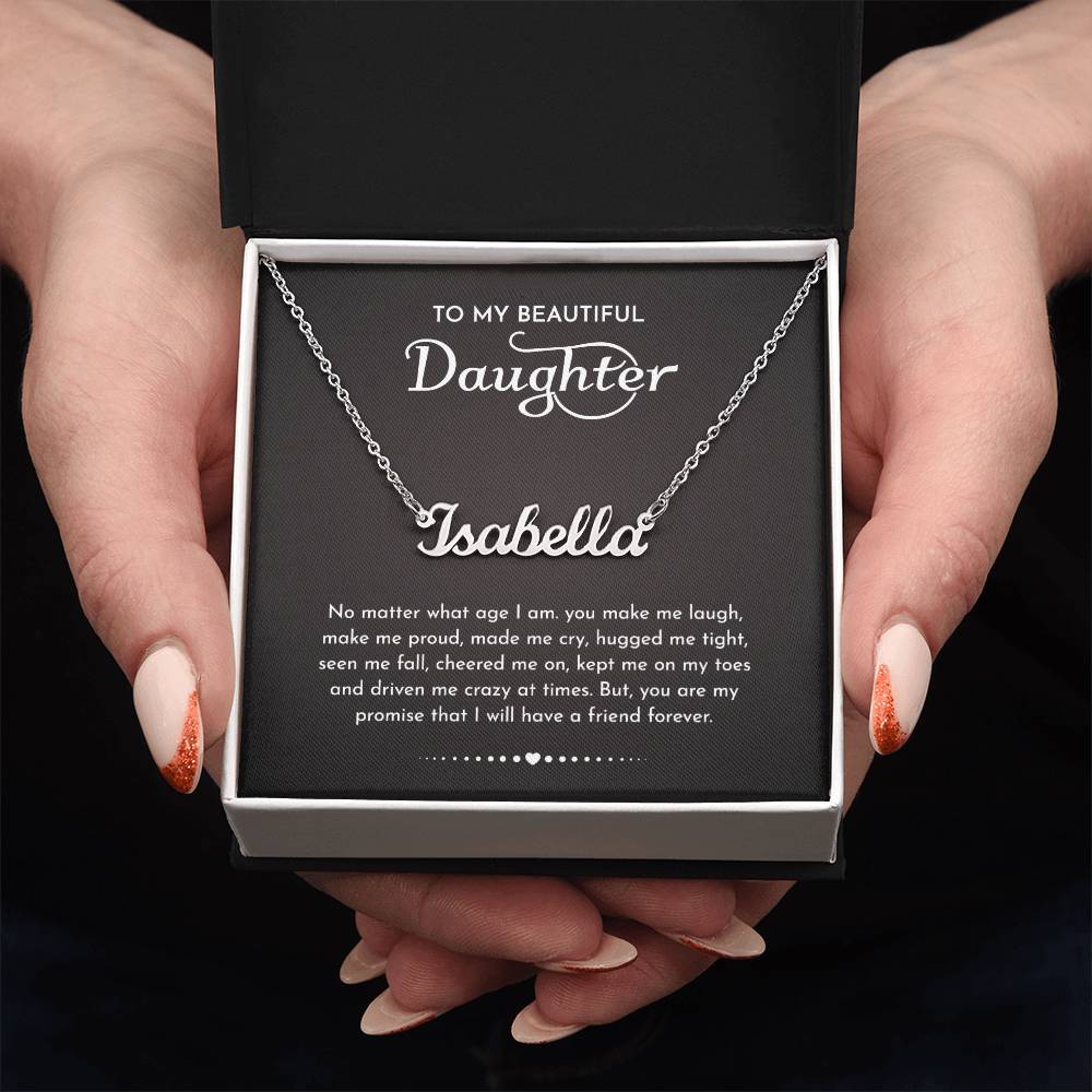 Daughter Gifts From Mom Dad To My Daughter Necklace Graduation Gifts Birthday Christmas Message Card LED Gift Box