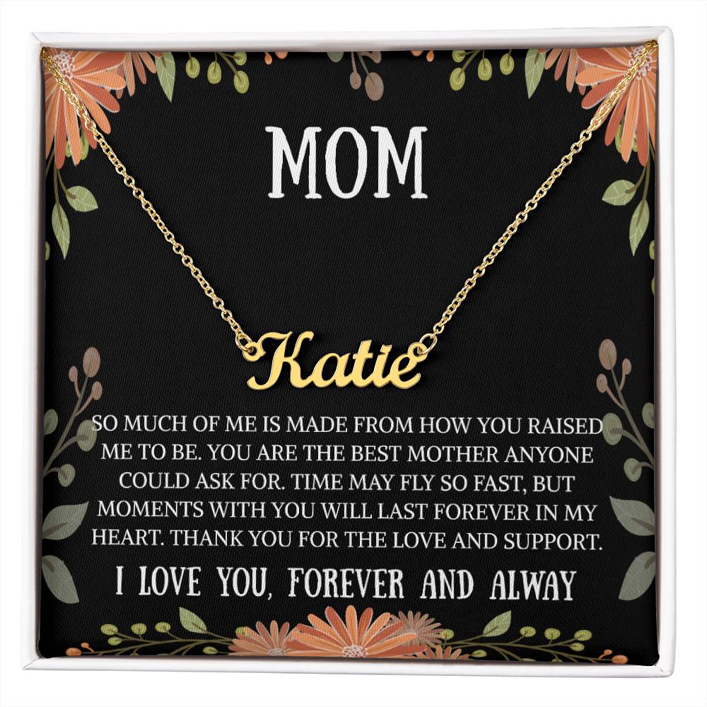 To My Mom Necklace Gift, Mom Birthday Gift from Son, Mom Mothers Day Gift from Daughter, To My Mom Love Name Necklace for Mom, Mom Gift