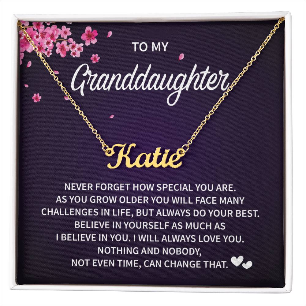 To My Granddaughter cherry Bloom background