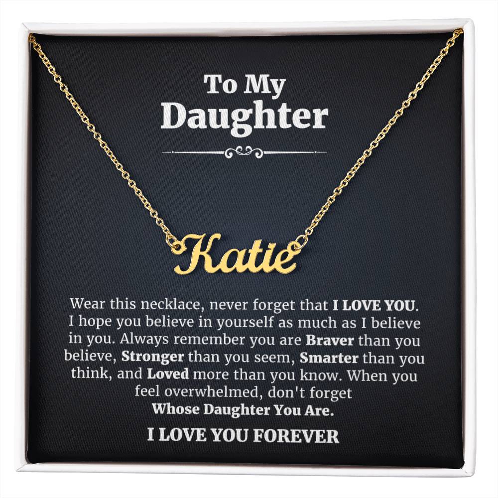 To My Daughter | I Love You Forever | Personalized Name Necklace