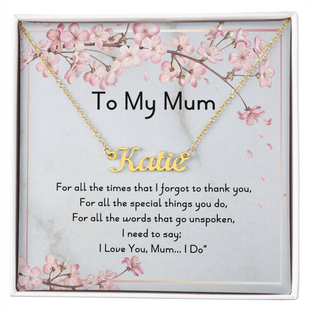 To My Mum Personalized Name Necklace, To My Mom Necklace, Mom Gift, Mom Necklace, Mom Birthday Gift, To Mum Gift, For Her, To My Mom