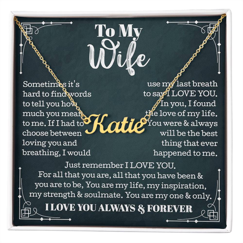 wife best name necklace