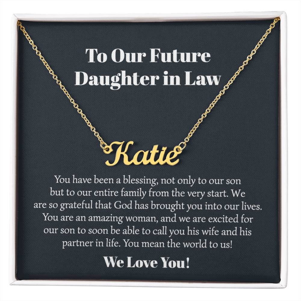 To Our Future Daughter in Law Personalized Name Necklace