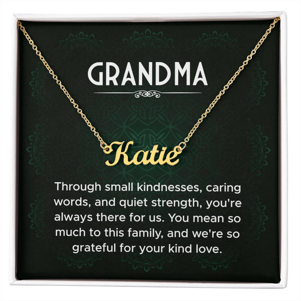 Grandma Gifts From Granddaughter Mothers Day Necklace Christmas Birthday Gift From Grandson To My Grandmother Pendant Jewelry Present With Message Card & Gift Box