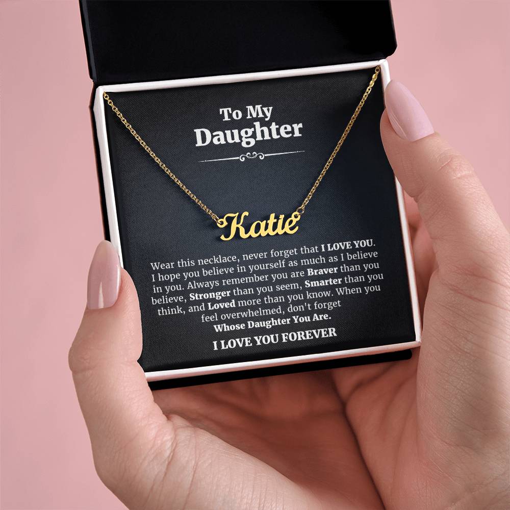 To My Daughter | I Love You Forever | Personalized Name Necklace