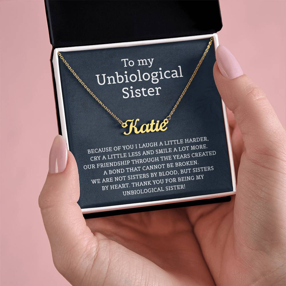 Unbiological Sister Personalized Name  Necklace for Sister Friends Necklaces Unbiological Sister Gifts for Friendship Necklace BFF Necklace for Friendship Jewelry
