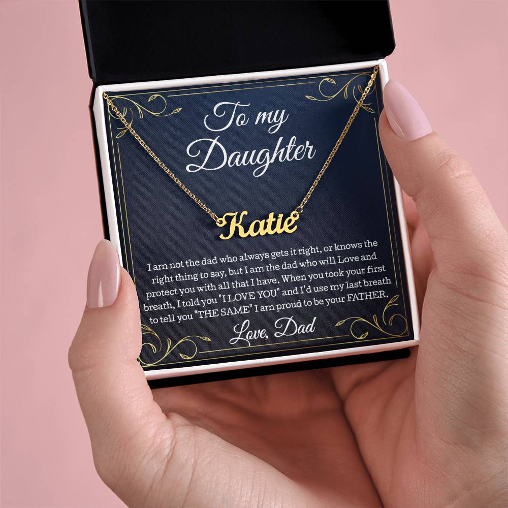 Daughter Gifts From Dad, To My Daughter Necklace From Dad, Love Knot Necklace, Daughter Necklace, Father Daughter Necklace, Gift For My Daughter, Birthday Gift, Christmas Gift To Daughter From Dad