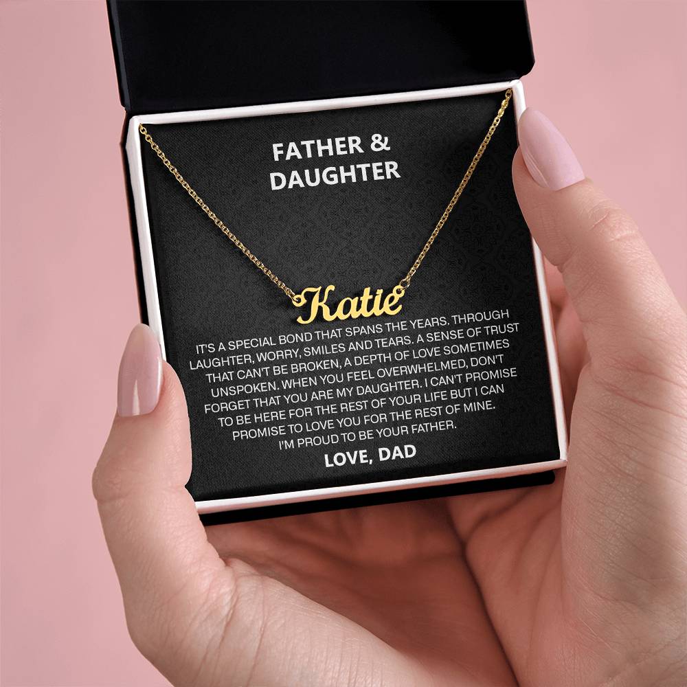 To My Daughter Necklace From Dad , Father Daughter Gifts From Dad, Birthday Gift For Daughter Adult, Father Daughter Necklace