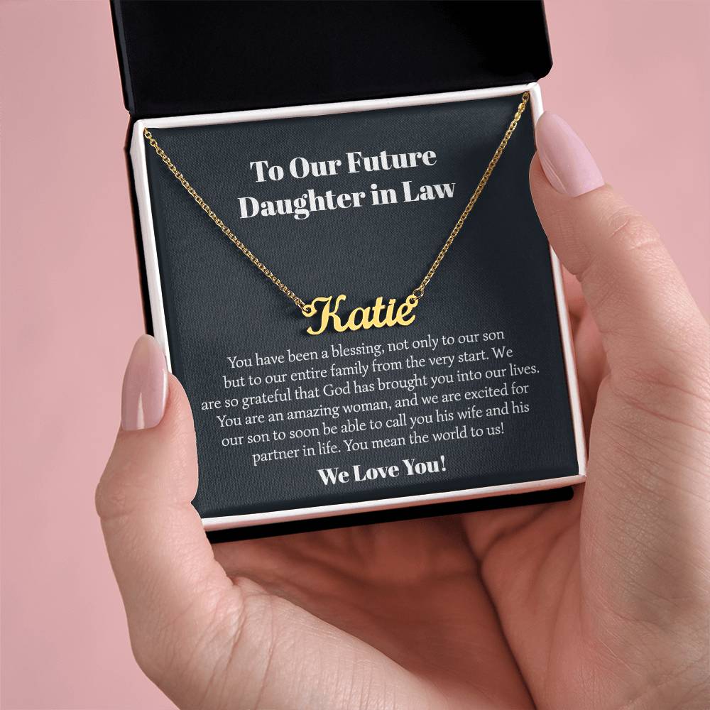 To Our Future Daughter in Law Personalized Name Necklace