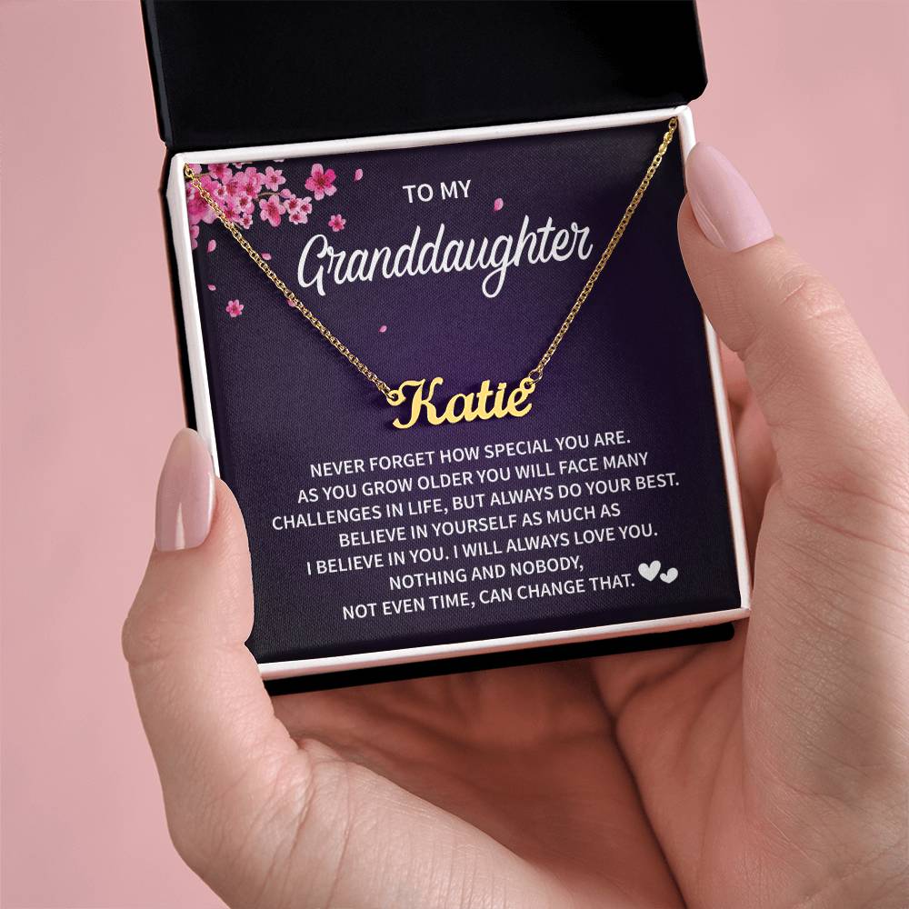 To My Granddaughter cherry Bloom background