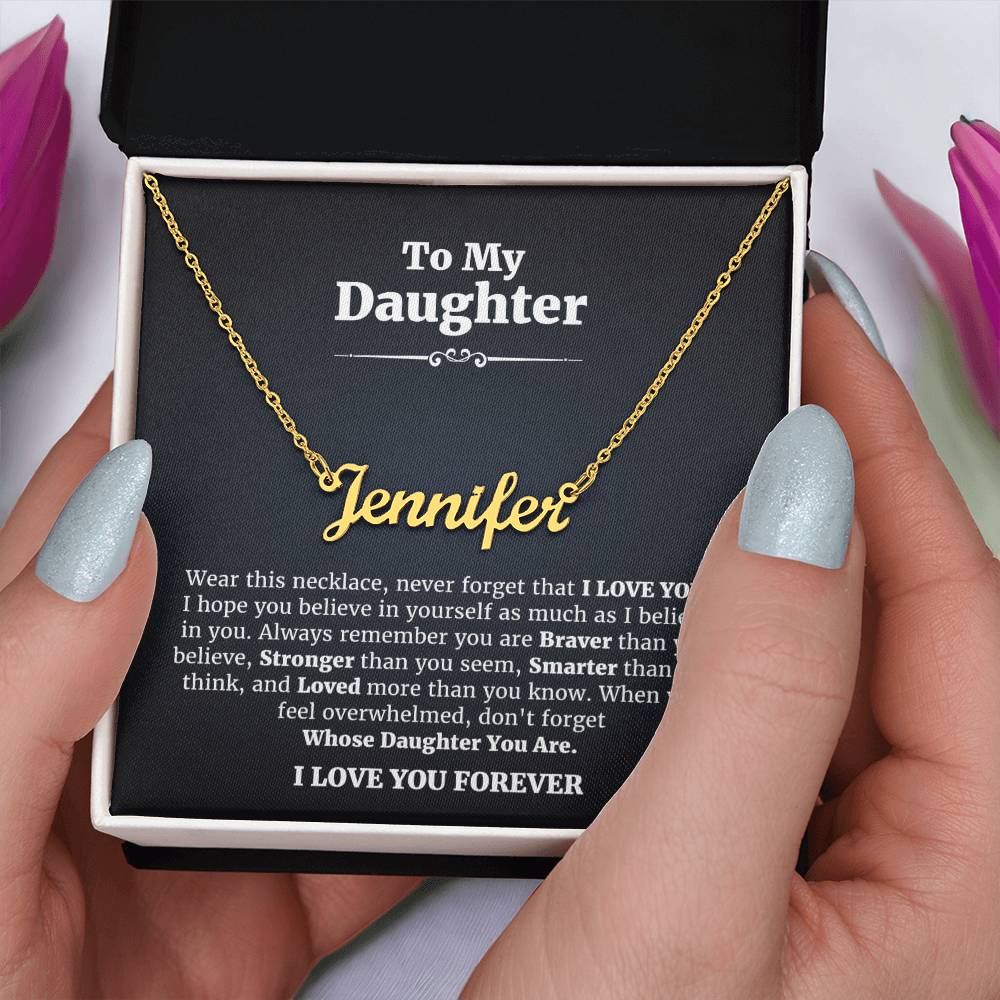 To My Daughter | I Love You Forever | Personalized Name Necklace