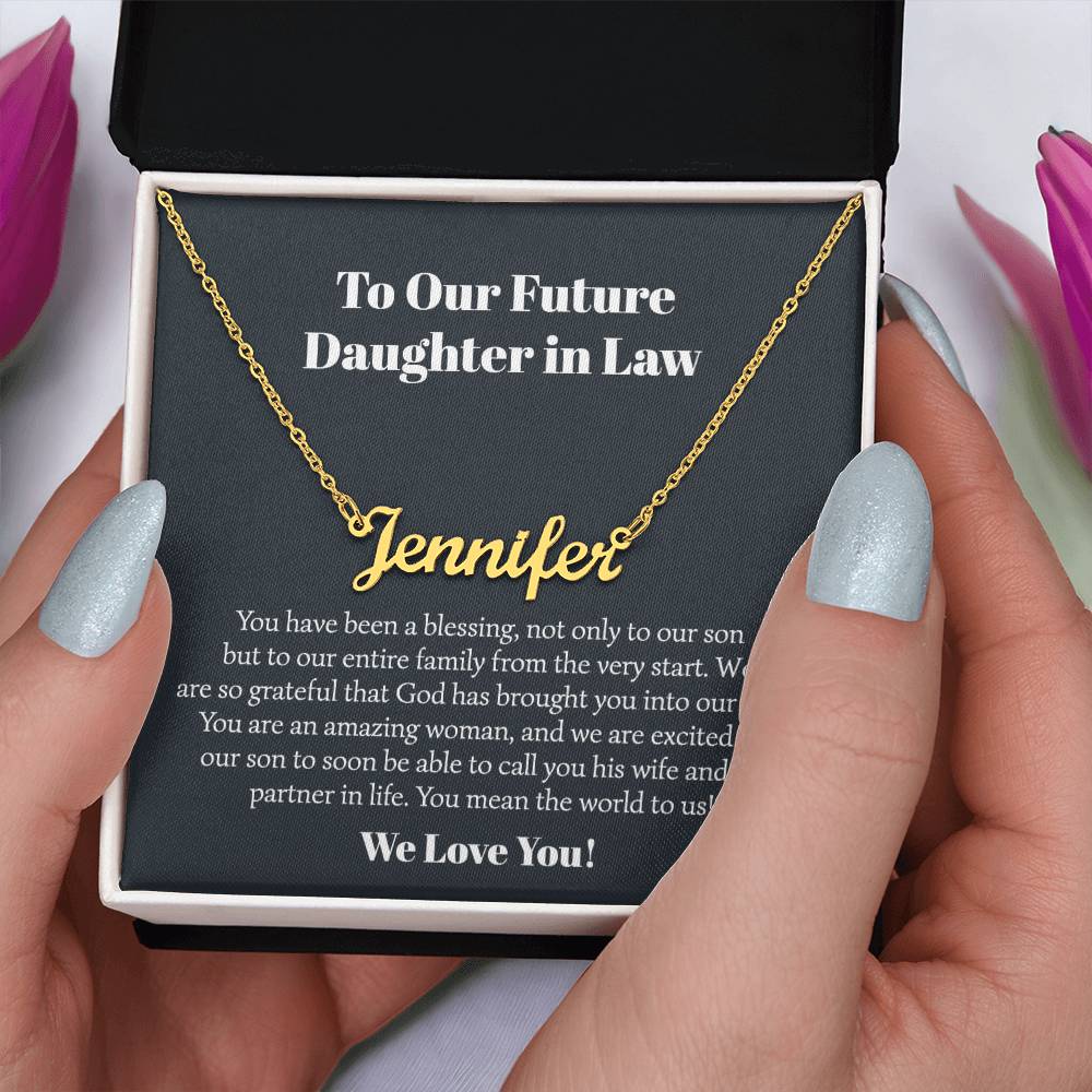 To Our Future Daughter in Law Personalized Name Necklace