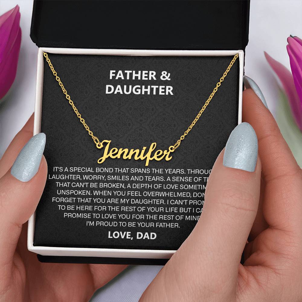 To My Daughter Necklace From Dad , Father Daughter Gifts From Dad, Birthday Gift For Daughter Adult, Father Daughter Necklace