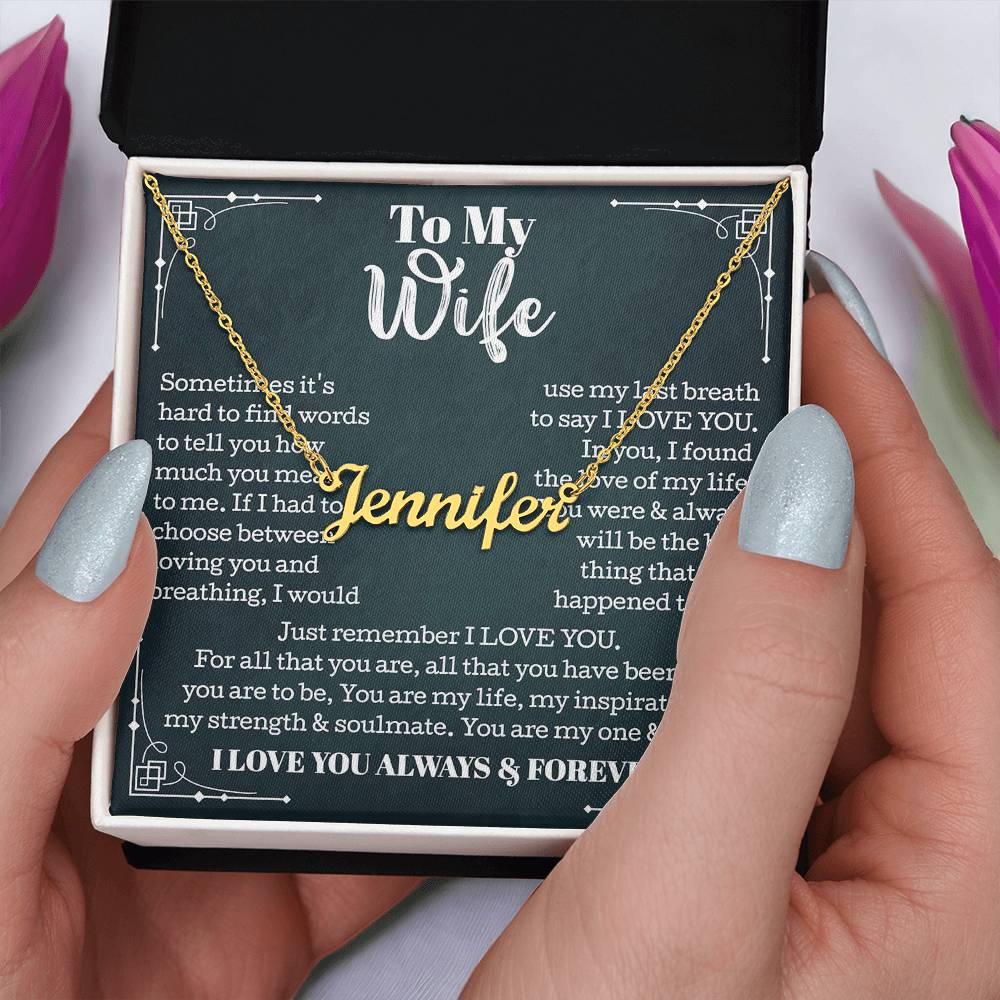 wife best name necklace