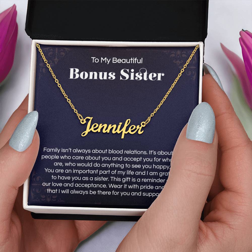 Sister Gifts, Sterling Silver Interlocking 2 Hearts Necklace for Sister in Law, Sister in Law Birthday Gift for Bonus Sister, Unbiological Sister Gifts, Christmas Jewelry