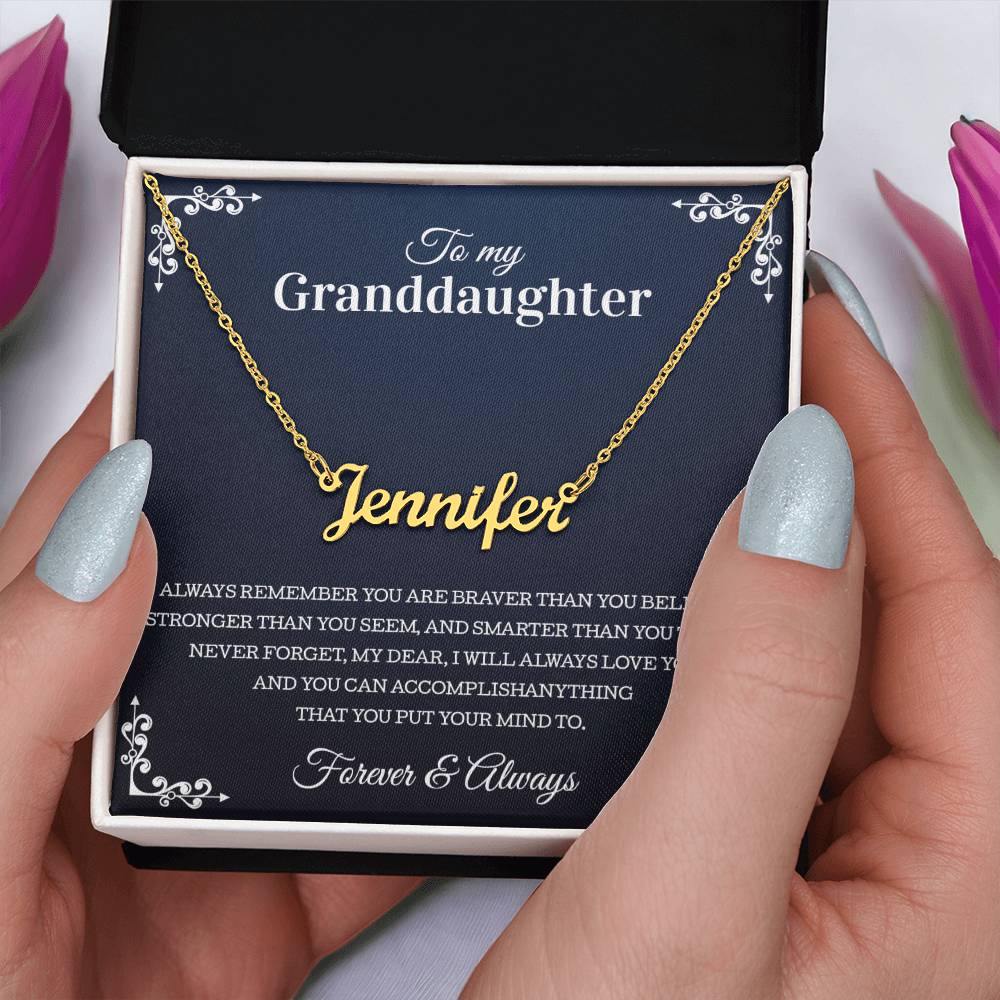 To My Granddaughter Personalized Necklace Perfect Heartfelt Birthday, Graduation Or Holiday Gift For Your Granddaughter